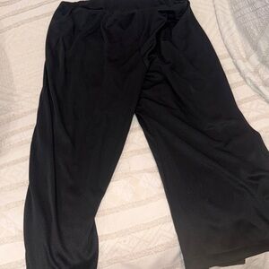 Roz & Ali Black Wide-Leg Ponte Leggings